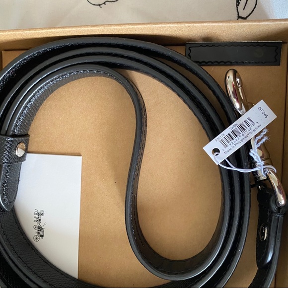 Coach black leather dog leash.❌SOLD❌